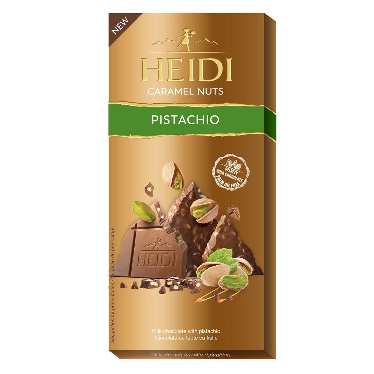 Heidi Caramel Nuts Pistachio 80gr.