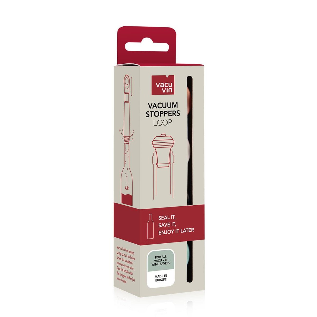 Vacu Vin Vacuum Stoppers Loop 4τμχ